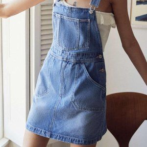 Wrangler for Urban Outfitters Denim Criss Cross Skirt Overall Dress Size 27